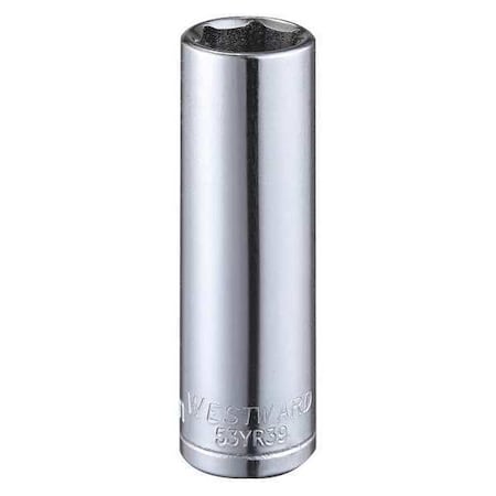 WESTWARD 1/4 in Drive, 11mm Hex Metric, Socket, 6 Points, Steel, Chrome, 11 mm MPN:53YR39
