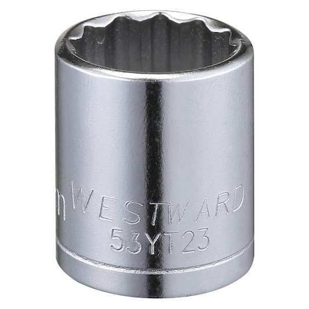 WESTWARD 3/8 in Drive, 15mm Triple Square Metric, Socket, 12 Points, Steel, Chrome, 15 mm MPN:53YT23