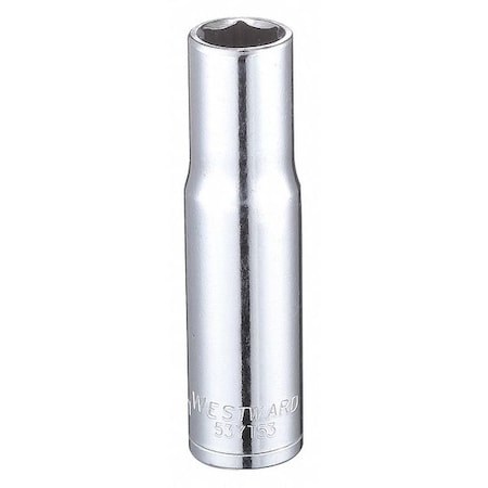 WESTWARD 3/8 in Drive, 10mm Hex Metric, Socket, 6 Points, Steel, Chrome, 10 mm MPN:53YT53