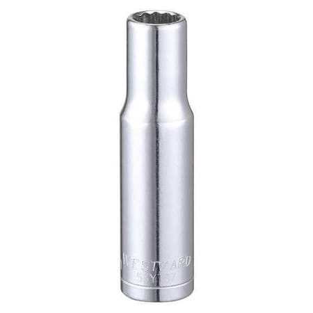 WESTWARD 3/8 in Drive, 9mm Triple Square Metric, Socket, 12 Points, Steel, Chrome, 9 mm MPN:53YT87