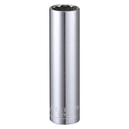 WESTWARD 3/8 in Drive, 12mm Triple Square Metric, Socket, 12 Points, Steel, Chrome, 12 mm MPN:53YT90