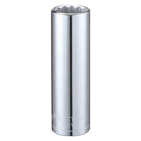 WESTWARD 1/2 in Drive, 18mm Triple Square Metric, Socket, 12 Points, Steel, Chrome, 18 mm MPN:53YV48