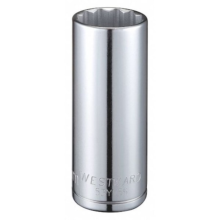 WESTWARD 1/2 in Drive, 26mm Triple Square Metric, Socket, 12 Points, Steel, Chrome, 26 mm MPN:53YV56