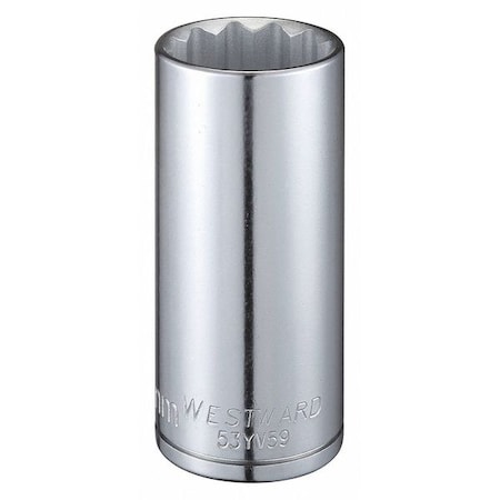 WESTWARD 1/2 in Drive, 29mm Triple Square Metric, Socket, 12 Points, Steel, Chrome, 29 mm MPN:53YV59