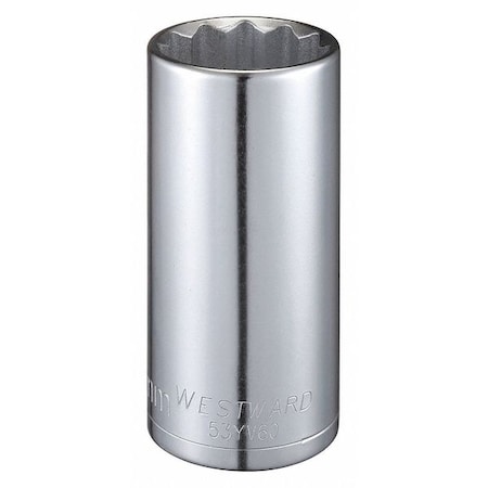 WESTWARD 1/2 in Drive, 30mm Torx® Metric, Socket, 12 Points, Steel, Chrome, 30 mm MPN:53YV60