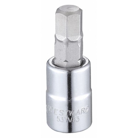 3/8 in Drive Hex Socket Bit SAE 3/8 in Tip, 1 13/16 in L, 3/8