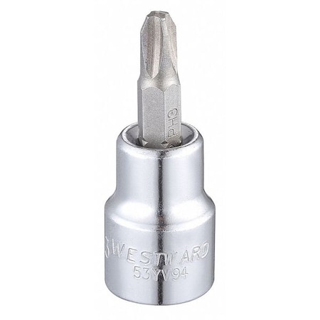 3/8 in Drive Phillips Socket Bit SAE No. 3 Tip, 1 13/16 in L MPN:53YV94