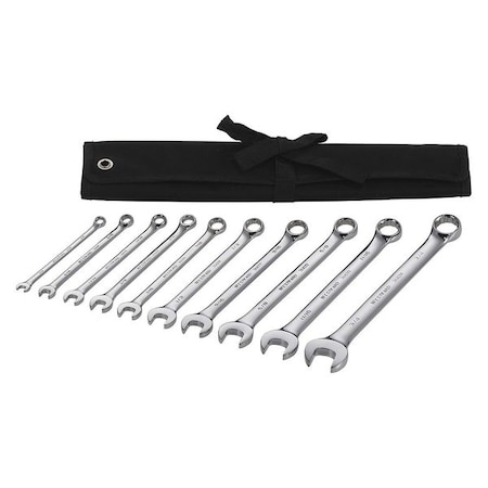 Combo Wrench St, Steel, Full Polish, Offset MPN:54DF91