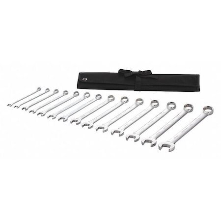Combo Wrench St, Steel, Full Polish, Offset MPN:54DF93