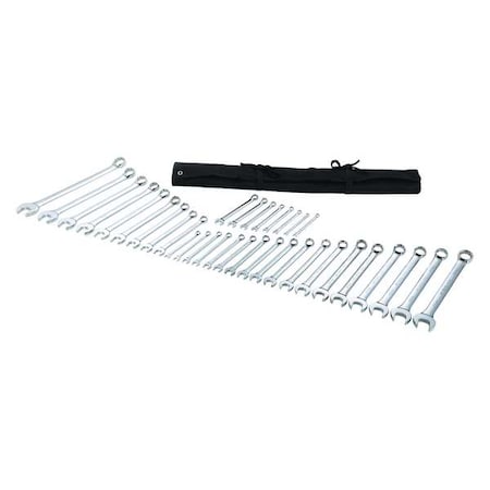 Combination Wrench Set, 15 Degree Head Angle, 35-Piece MPN:54DF95