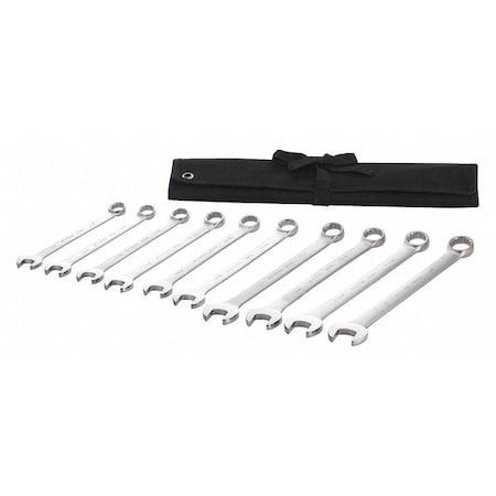 Combination Wrench Set, 10 Pieces, 12 Pts MPN:54DG02