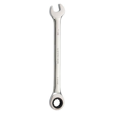 Ratcheting Combination Wrench, SAE, 6 1/2 in Length, 7/16 in Head, 12 Points MPN:54PN26