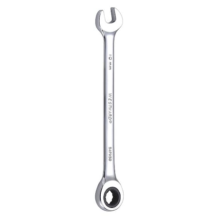 Ratcheting Combination Wrench, Metric, 6 1/8 in Length, 10 mm Head, 12 Points MPN:54PN50