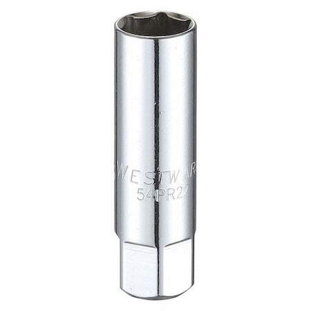 WESTWARD 3/8 in Drive, SAE Socket, 6 Points, Spark Plug 9/16 in, Steel MPN:54PR22