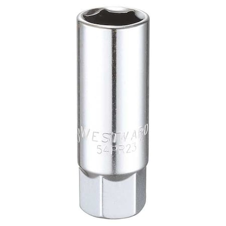WESTWARD 3/8 in Drive, SAE Socket, 6 Points, Spark Plug 5/8 in, Steel MPN:54PR23