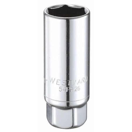 WESTWARD 3/8 in Drive, Metric Socket, 6 Points, Spark Plug 21 mm, Steel MPN:54PR26