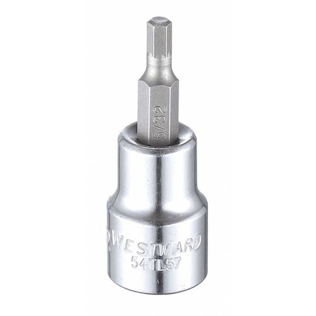 3/8 in Drive Hex Socket Bit SAE 5/32 in Tip, 1 3/4 in L MPN:54TL57