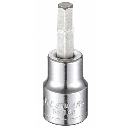 3/8 in Drive Hex Socket Bit Metric 6 mm Tip, 1 3/4 in L MPN:54TL60