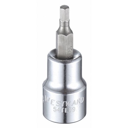 3/8 in Drive Hex Socket Bit SAE 9/64 in Tip, 1 3/4 in L MPN:54TL69