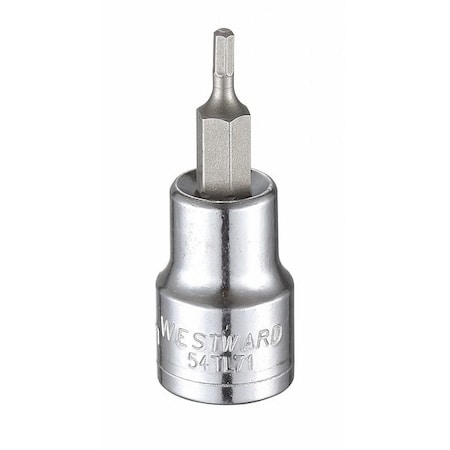 3/8 in Drive Hex Socket Bit Metric 2.5 mm Tip, 1 3/4 in L MPN:54TL71