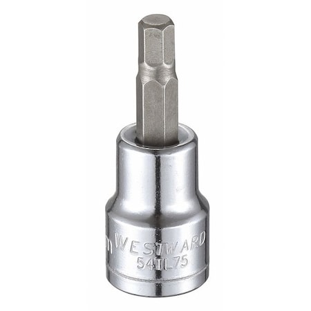 3/8 in Drive Hex Socket Bit Metric 5.5 mm Tip, 1 3/4 in L MPN:54TL75