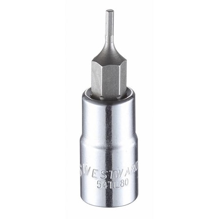1/4 in Drive Hex Socket Bit SAE 1/16 in Tip, 1 1/2 in L MPN:54TL80