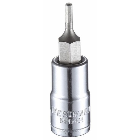 1/4 in Drive Hex Socket Bit Metric 2 mm Tip, 1 3/4 in L MPN:54TM04