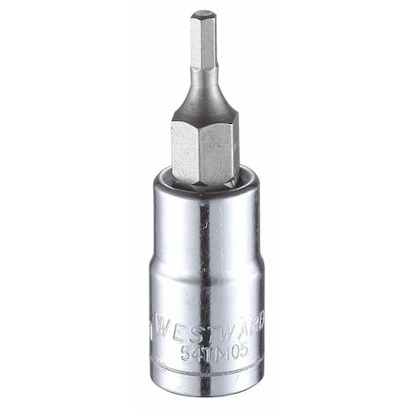 1/4 in Drive Hex Socket Bit Metric 2.5 mm Tip, 1 3/4 in L MPN:54TM05