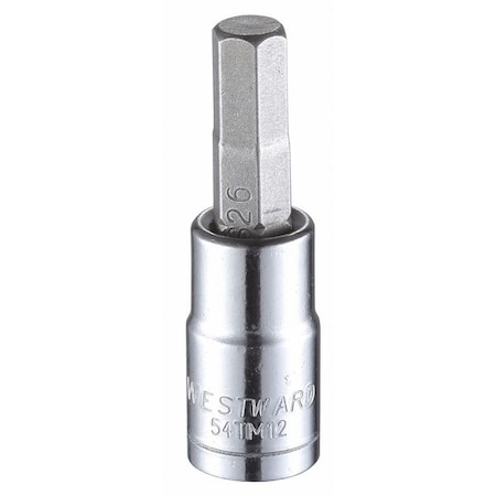 1/4 in Drive Hex Socket Bit Metric 6 mm Tip, 1 1/2 in L MPN:54TM12