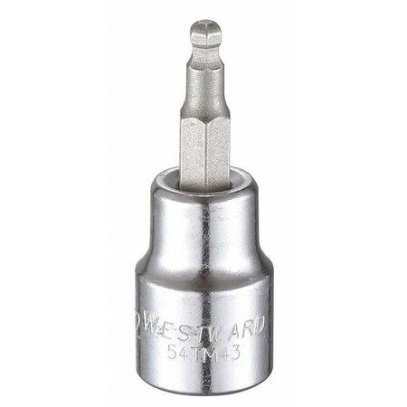 3/8 in Drive Ball Hex Socket Bit SAE 5/32 in Tip, 1 7/8 in L MPN:54TM43