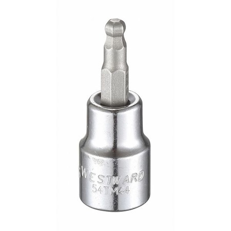 3/8 in Drive Ball Hex Socket Bit SAE 3/16 in Tip, 1 7/8 in L MPN:54TM44