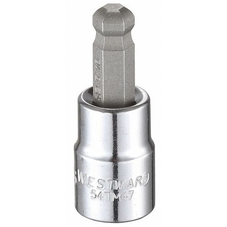 3/8 in Drive Ball Hex Socket Bit SAE 5/16 in Tip, 1 7/8 in L MPN:54TM47