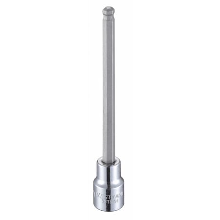 3/8 in Drive Ball Hex Socket Bit SAE 1/4 in Tip, 4 3/4 in L MPN:54TM54