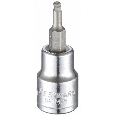 3/8 in Drive Ball Hex Socket Bit Metric 3 mm Tip, 1 13/16 in L MPN:54TM58