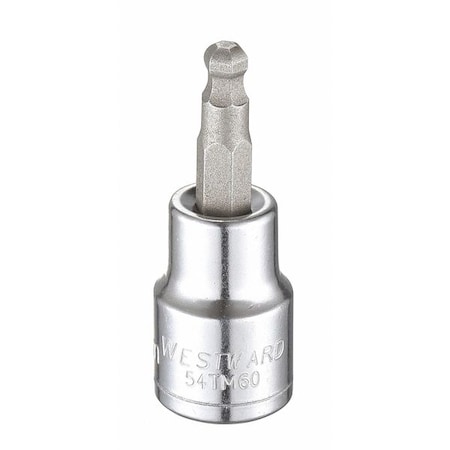 3/8 in Drive Ball Hex Socket Bit Metric 5 mm Tip, 1 13/16 in L MPN:54TM60