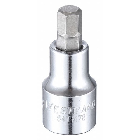 1/2 in Drive Hex Socket Bit SAE 3/8 in Tip, 2 1/4 in L MPN:54TM78