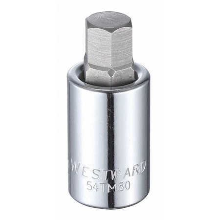 1/2 in Drive Hex Socket Bit SAE 1/2 in Tip, 2 1/4 in L MPN:54TM80