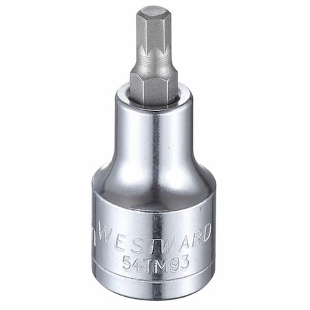 1/2 in Drive Hex Socket Bit Metric 6 mm Tip, 2 1/4 in L MPN:54TM93