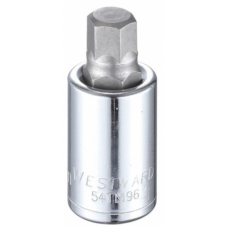 1/2 in Drive Hex Socket Bit Metric 12 mm Tip, 2 1/4 in L MPN:54TM96