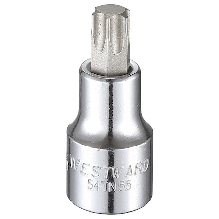 1/2 in Drive Torx® Socket Bit SAE T55 Tip, 2 1/2 in L MPN:54TN55