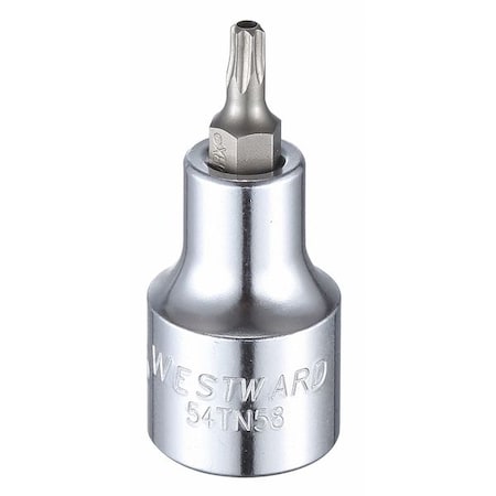 1/2 in Drive Tamper Resistant Torx® Socket Bit SAE T25 Tip, 2 1/4 in L MPN:54TN58