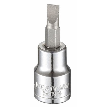 3/8 in Drive Slotted Socket Bit Metric 6 mm Tip, 1 3/4 in L MPN:54TN74