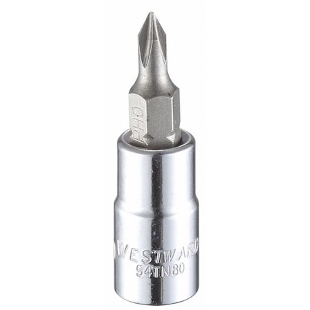 1/4 in Drive Phillips Socket Bit SAE No. 0 Tip, 1 1/2 in L MPN:54TN80