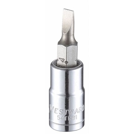 1/4 in Drive Slotted Socket Bit Metric 4 mm Tip, 1 1/2 in L MPN:54TN91