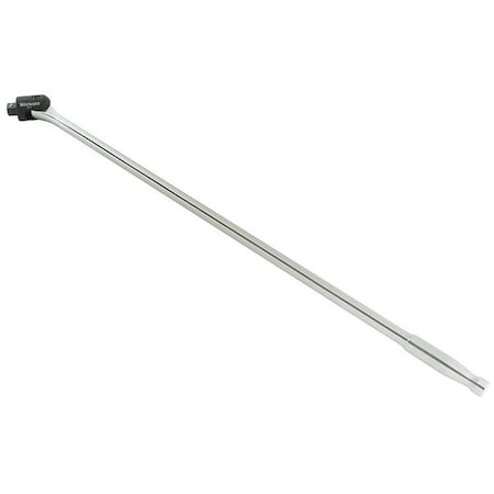 Breaker Bar, 1/2 in Drive Size, Flexible Head, 18 in Overall Length, Smooth Grip, Alloy Steel MPN:5TZE0