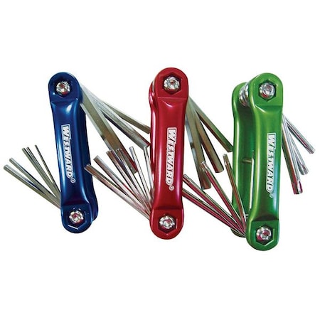 25 Piece Metric/SAE Fold-Up Hex Key Set, 5YUU6 MPN:5YUU6
