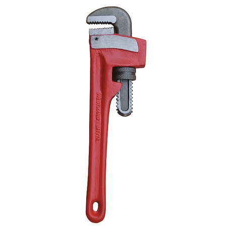 10 in L 1 1/2 in Cap. Cast Iron Straight Pipe Wrench MPN:6ATY7