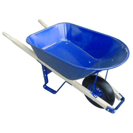 Wheelbarrow, Steel, 6 Cu. Ft., Flat Free MPN:10G167