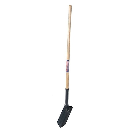 Trenching Shovel, 14 ga Not Applicable Blade, Steel Blade, Standard Step, 48 in L Natural MPN:12U496