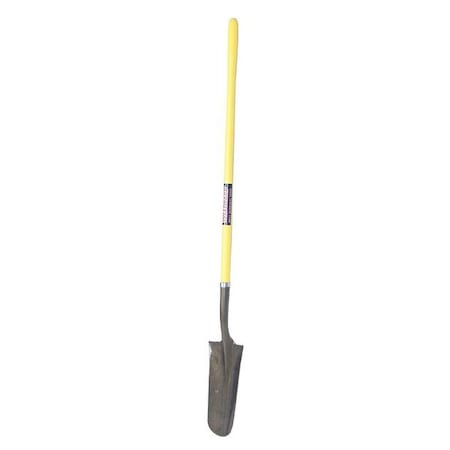 14 ga Drain Spade Shovel, Steel Blade, 46-3/4 in L Yellow Fiberglass Handle MPN:12V173